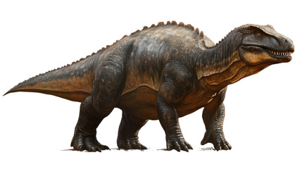 Fototapeta premium Carnotaurus: A detailed and realistic illustration of a Carnotaurus, a fearsome theropod dinosaur known for its horns and powerful bite.