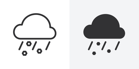 Hail icon Outline vector sign