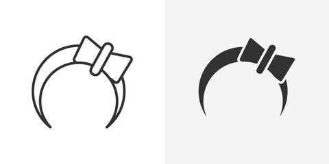 Hair band icon Outline vector sign