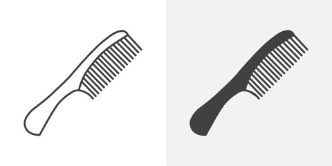 Hair brush icon Outline vector sign