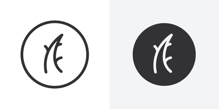 Hair Split Ends icon Outline vector sign