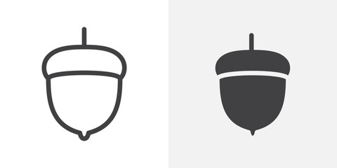 Hazelnut icon Outline vector sign