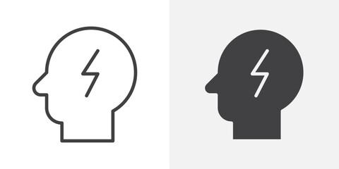 Headache icon icon Outline vector sign