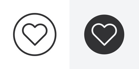 Heart icon Outline vector sign