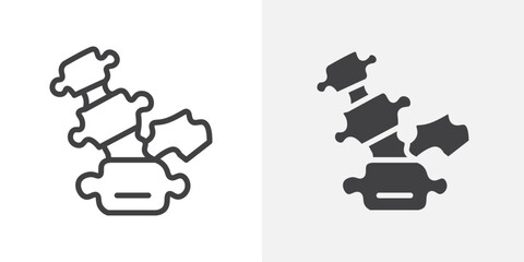 Hernia icon Outline vector sign