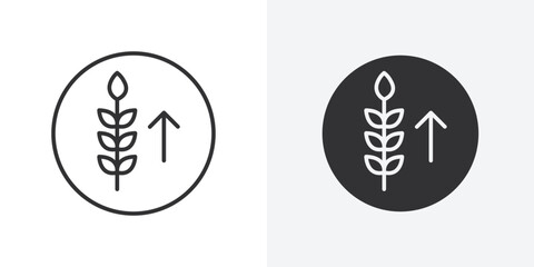 High fiber food icon Outline vector sign