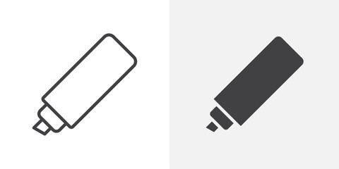 Highlighter icon Outline vector sign
