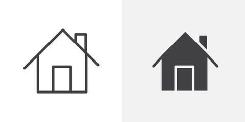 House icon Outline vector sign