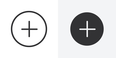 Add new icon Outline vector sign