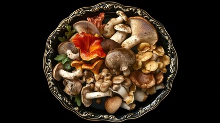 Fototapeta premium A vibrant assortment of various mushrooms displayed.