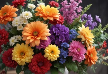 Colorful artificial flowers in a beautiful floral arrangement , Artificial, Floral, Decor