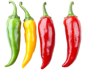 red yellow and green peppers