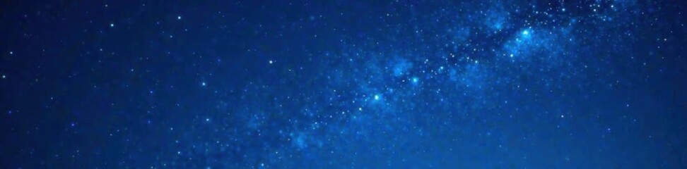 Obraz premium Dark blue night sky with glittery stars and bokeh effect, starry, night sky