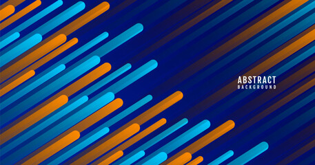 Blue orange abstract background overlap layer on bright space with rounded lines effect decoration. Modern graphic design element cutout style concept for web banner, flyer, card or brochure cover