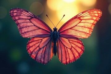 delicate wings silhouette , butterflies, wildlife