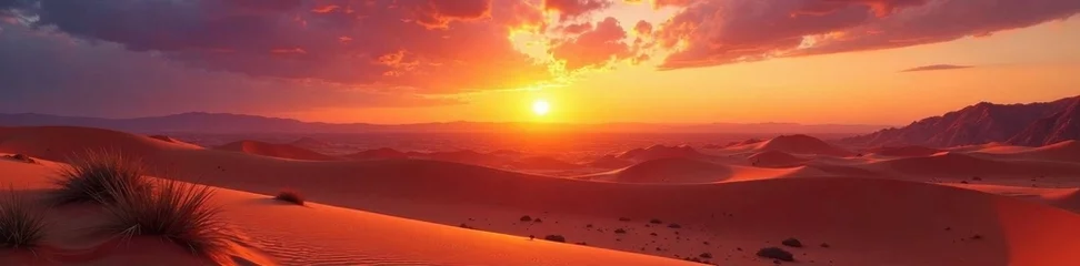 Desert landscape at sunset, landscape, sand, sky