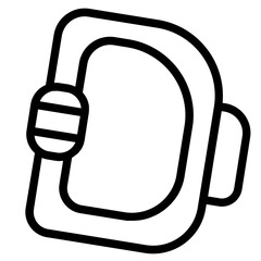 Carabiner Climbing Hiking Line Icon