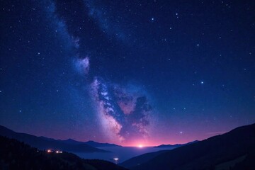 Starry night sky with constellations, space, cosmos