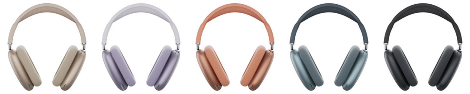 Apple Airpods Max new USB-C Colours front view - Isolated Transparent PNG
