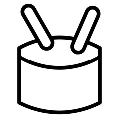 Circus Drum Music Line Icon