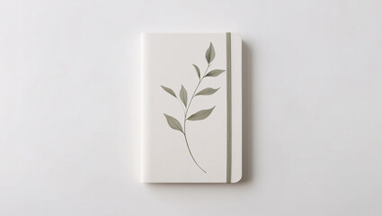 Chic white notebook with vibrant watercolor botanical artwork on cover perfect for journaling or gifting