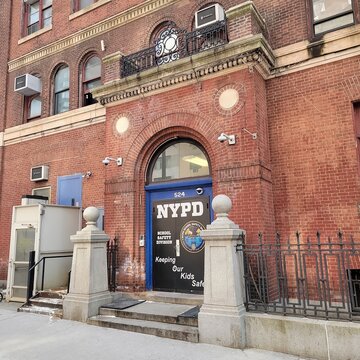New York Police Department, 524 W42 Street, NYC. The NYC Police Department is responsible for maintaining public safety and enforcing laws within the city. Photograph by Artist Nadia Russ.