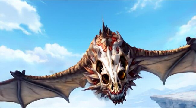 dragon head on sky