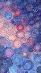 Abstract Swirls of Purple and Blue Hues: A Serene Watercolor Circlescape
