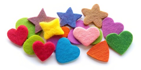 Fototapeta premium Colorful Felt Shapes