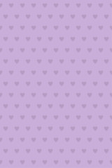 ハートの壁紙（薄紫）、縦長背景、パターン、シームレス、パステルカラー、バレンタイン