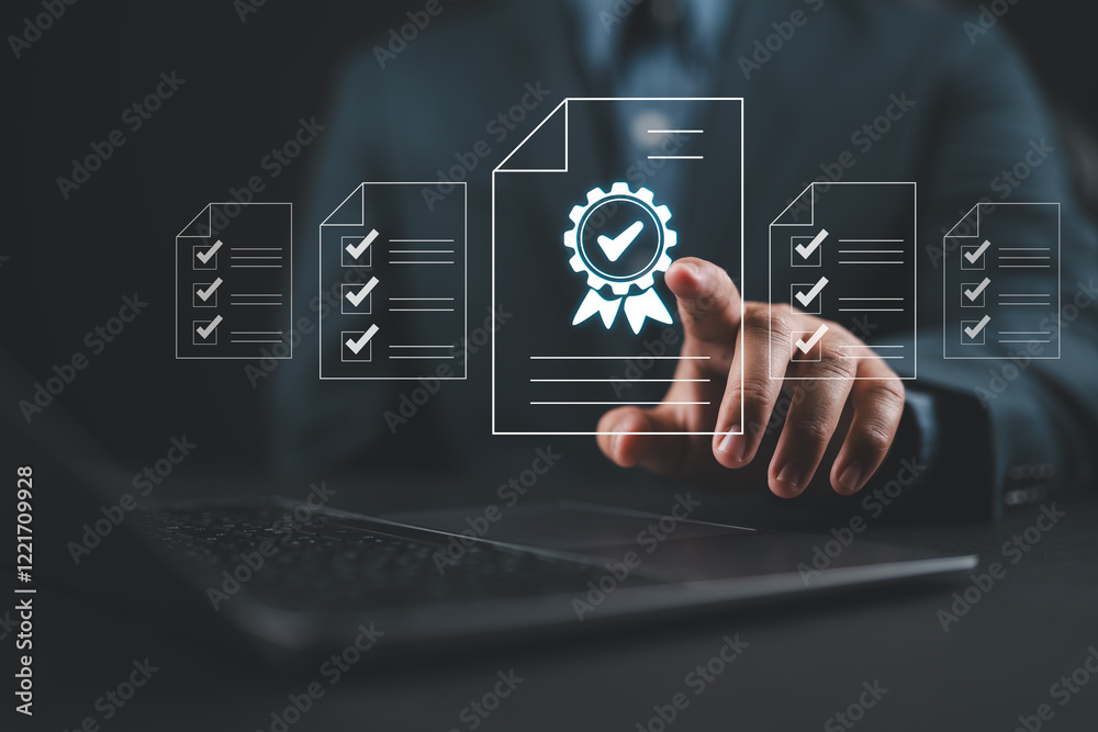 Aufkleber Optimized workflow management through digital quality checklists. Verification processes, business audits, and certified document control to enhance operational standard and productivity.