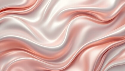 Fototapeta premium An ultra-realistic abstract glossy background with a dynamic mix of soft metallics, such as rose gold, silver, and pale copper, seamlessly blending into each other. The glossy finish gives the metalli