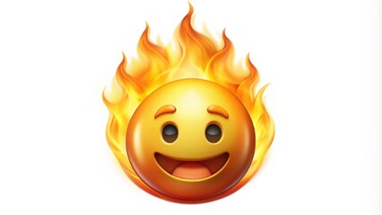 Fototapeta premium Smiley Face in Flames