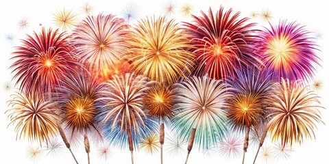 Colorful Fireworks Display
