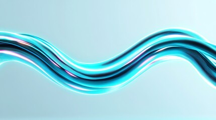 Obraz premium Text with holographic details, wrapped in organic flowing forms, futuristic feel, 3D illustration