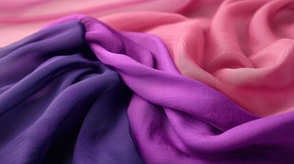 Obraz premium Enchanting Smooth Gradient Fabric in Rich Purple and Pink Blending Seamlessly