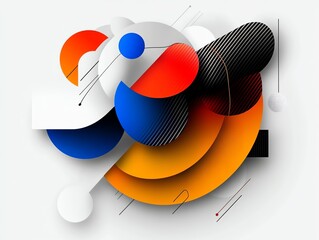 Bold futuristic fonts, layered with techinspired abstract lines, deep colors, 3D illustration
