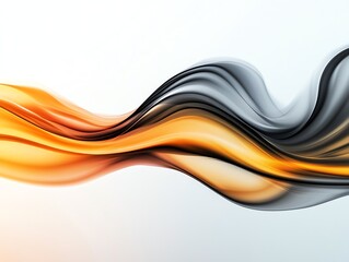 Fototapeta premium Energetic headlines, integrated into flowing abstract streams, striking contrasts, 3D illustration