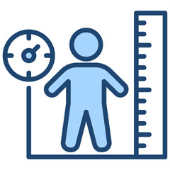 Body Mass Index Blue Icon