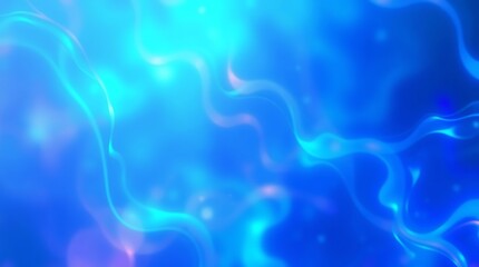 Abstract Blue and Turquoise Flowing Lines Background