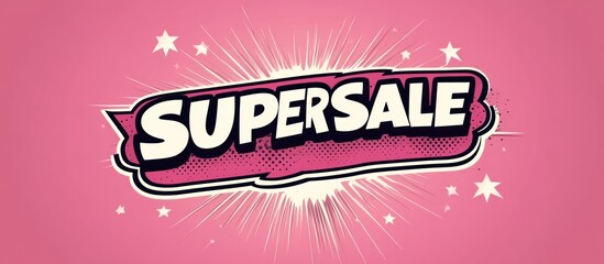 Obraz premium Pink Super Sale Banner.
