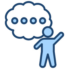 Speech Act Blue Icon