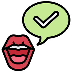 Phonetic Outline Color Icon