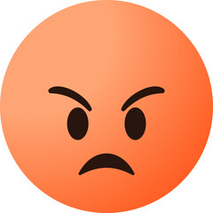 red angry emoticon emoji with a red face. mad reaction. expressing anger, frustration, annoyance, emotion