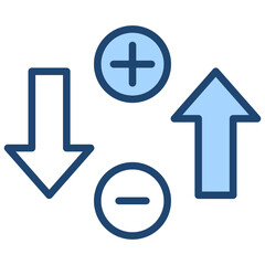 Coulombs Law Blue Icon