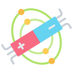 Magnetic Field Flat Icon