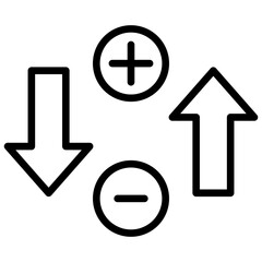 Obraz premium Coulombs Law Outline Icon