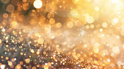 Golden sparkling bokeh lights illuminate the background, creating a warm and inviting ambiance perfect for special occasions