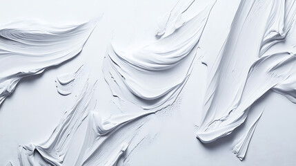Obraz premium brushstroke formations in artful patterns, set against a plain white canvas 