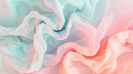 Obraz premium Delicate swirls of pastel hues blend harmoniously, evoking a sense of calm and serenity through abstract design